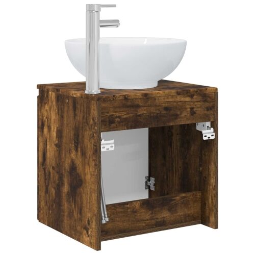 Lavabo - Umivaonik s policom Dimljeni hrast 49,5 x 44,5 x 65 cm - Dimljeni hrast Cijena