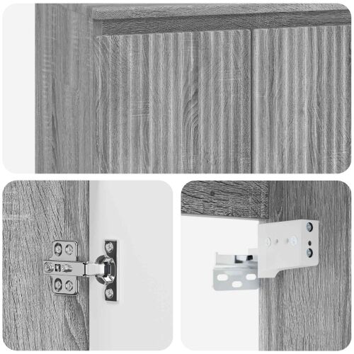 Lavabo - Umivaonik s policom Siva Sonoma 49,5 x 44,5 x 65 cm - Siva Sonoma Cijena