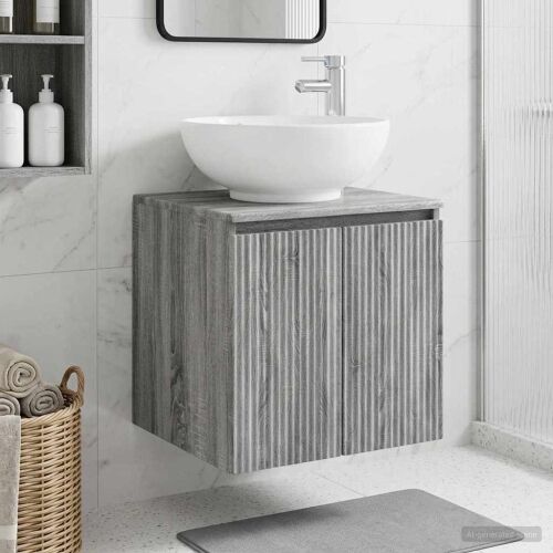 Lavabo - Umivaonik s policom Siva Sonoma 49,5 x 44,5 x 65 cm - Siva Sonoma Cijena