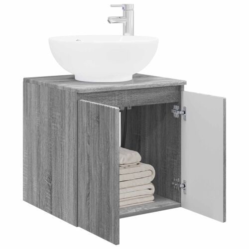 Lavabo - Umivaonik s policom Siva Sonoma 49,5 x 44,5 x 65 cm - Siva Sonoma Cijena