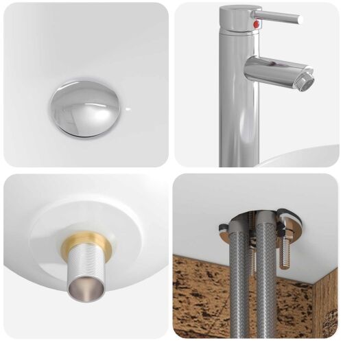 Lavabo - Umivaonik s policom Staro drvo 49,5 x 44,5 x 65 cm - Staro drvo Cijena