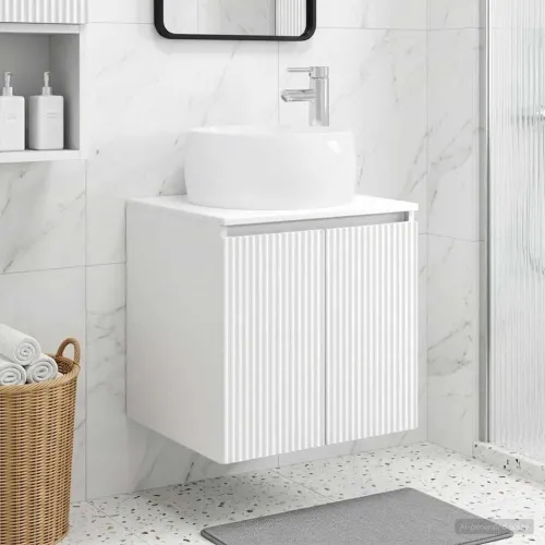 Lavabo - Umivaonik s policom Bijela 49,5 x 44,5 x 66 cm - Bijela Cijena