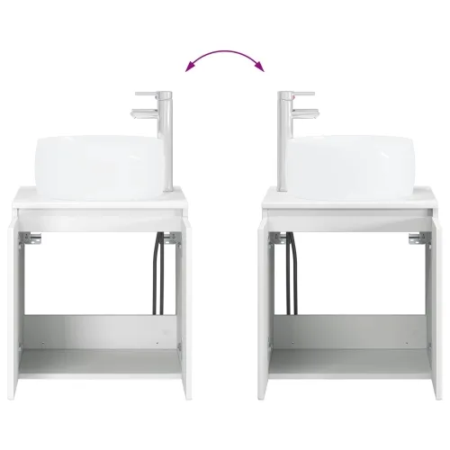 Lavabo - Umivaonik s policom Bijela 49,5 x 44,5 x 66 cm - Bijela Cijena