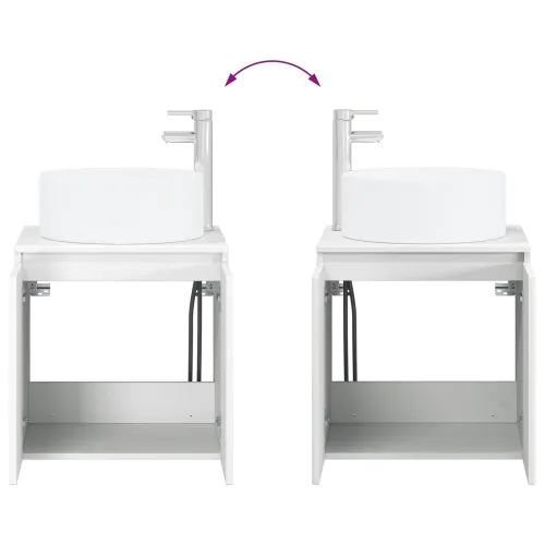 Lavabo - Umivaonik s policom za zid Bijela 49,5 x 44,5 x 65,5 cm - Bijela Cijena