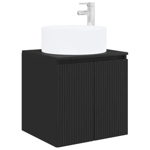 Lavabo - Umivaonik s policom za zid Crna 49,5 x 44,5 x 65,5 cm - Crna Cijena