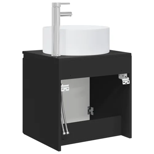 Lavabo - Umivaonik s policom za zid Crna 49,5 x 44,5 x 65,5 cm - Crna Cijena