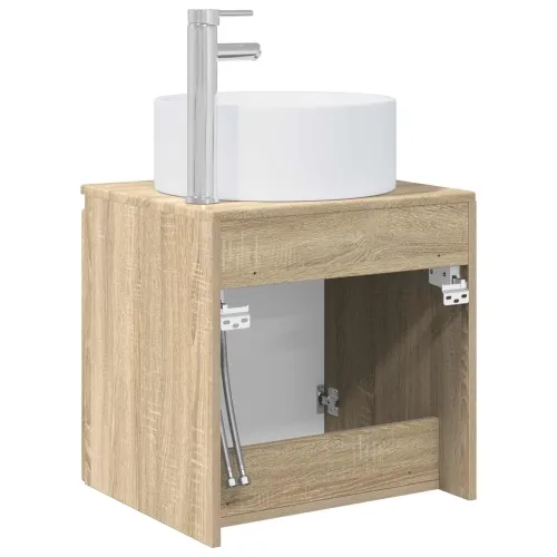 Lavabo - Umivaonik s policom za zid Hrast sonoma 49,5 x 44,5 x 65,5 cm - Hrast sonoma Cijena