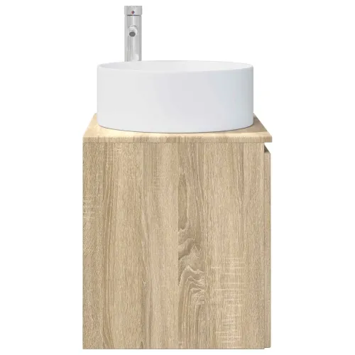 Lavabo - Umivaonik s policom za zid Hrast sonoma 49,5 x 44,5 x 65,5 cm - Hrast sonoma Cijena