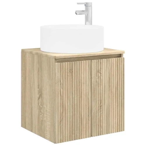 Lavabo - Umivaonik s policom za zid Hrast sonoma 49,5 x 44,5 x 65,5 cm - Hrast sonoma Cijena