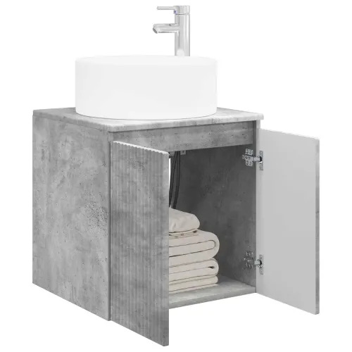 Lavabo - Umivaonik s policom za zid Betonska siva 49,5 x 44,5 x 65,5 cm - Betonska siva Cijena