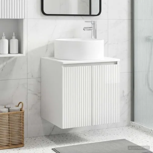 Lavabo - Umivaonik s policom za zid Bijela visokog sjaja - Bijela visokog sjaja Cijena