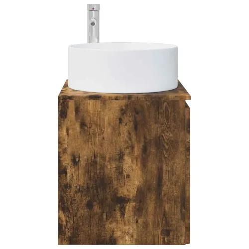 Lavabo - Umivaonik s policom za zid Dimljeni hrast 49,5 x 44,5 x 65,5 cm - Dimljeni hrast Cijena