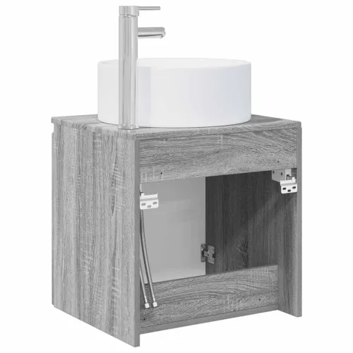 Lavabo - Umivaonik s policom za zid Siva Sonoma 49,5 x 44,5 x 65,5 cm - Siva Sonoma Cijena