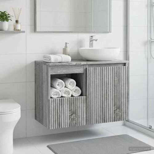 Kupaonski ormar Siva Sonoma 30 x 35 x 50 cm Konstruirano drvo - Siva Sonoma 30 x 35 x 50 cm Cijena