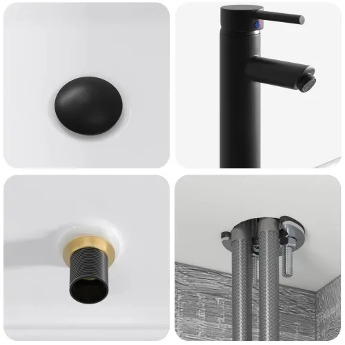 Lavabo - Umivaonik s policom za zid Siva Sonoma 49 x 41 x 63 cm - Siva Sonoma Cijena