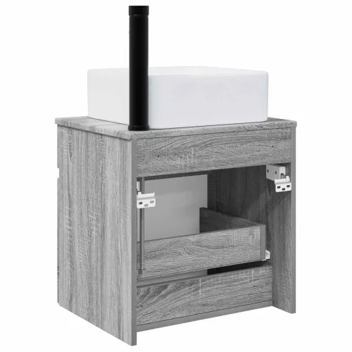 Lavabo - Umivaonik s policom za zid Siva Sonoma 49 x 41 x 63 cm - Siva Sonoma Cijena