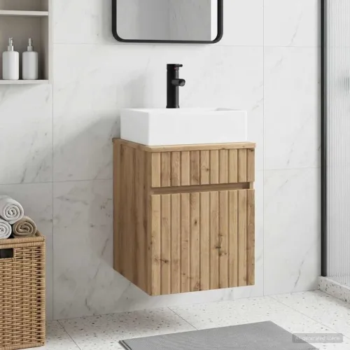 Kupaonska Lavabo - Umivaonik s vješalicom Hrast artisan - Hrast artisan Cijena