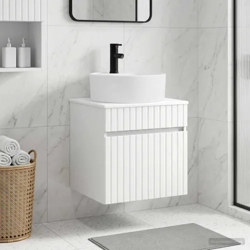 Lavabo - Umivaonik s policom za zid Bijela 49 x 44,5 x 65 cm - Bijela Cijena