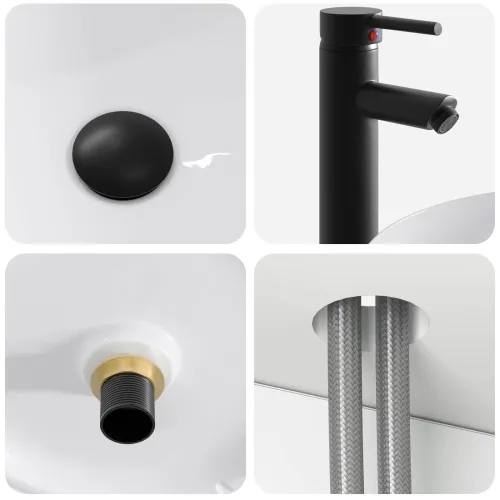 Lavabo - Umivaonik s policom za zid Bijela 49 x 44,5 x 65 cm - Bijela Cijena