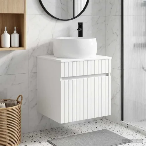 Lavabo - Umivaonik s policom za zid Bijela 49 x 44,5 x 66 cm - Bijela Cijena