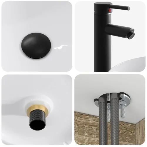 Lavabo - Umivaonik s policom za zid Hrast sonoma 49 x 44,5 x 66 cm - Hrast sonoma Cijena