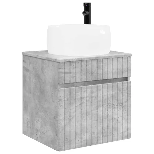 Lavabo - Umivaonik s policom za zid Betonska siva 49 x 44,5 x 66 cm - Betonska siva Cijena
