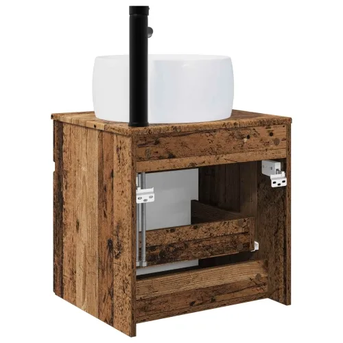Lavabo - Umivaonik s policom za zid Staro drvo 49 x 44,5 x 66 cm - Staro drvo Cijena