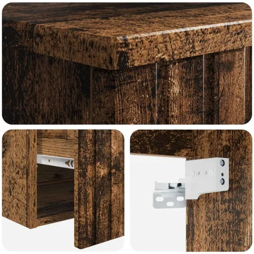 Lavabo - Umivaonik s policom za zid Staro drvo 49 x 44,5 x 66 cm - Staro drvo Cijena