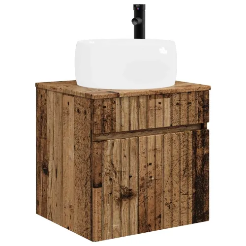 Lavabo - Umivaonik s policom za zid Staro drvo 49 x 44,5 x 66 cm - Staro drvo Cijena