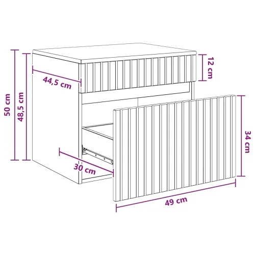 Ormar za Kupaonicu na Zidu Betonska siva 59 x 44,5 x 50 cm - Betonska siva Cijena