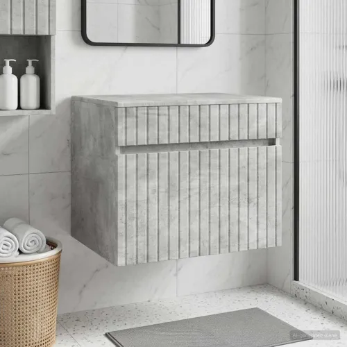 Ormar za Kupaonicu na Zidu Betonska siva 59 x 44,5 x 50 cm - Betonska siva Cijena