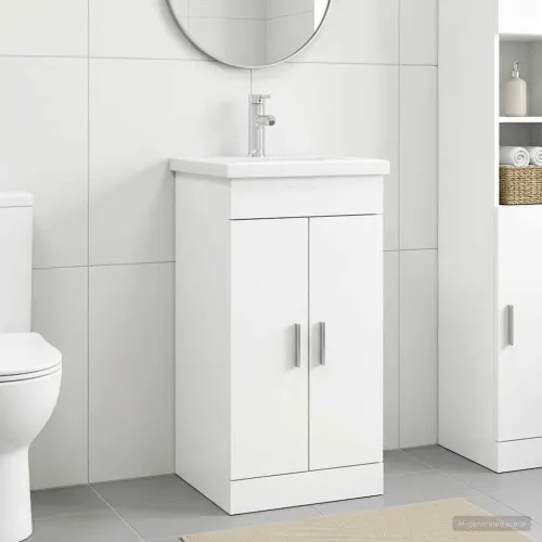 Kupaonski Lavabo - Umivaonik s sudoperom Bijela 42 x 40 x 84,5 cm - Bijela 42 x 40 x 84,5 cm Cijena