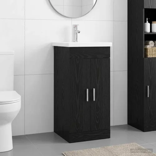 Kupaonski Lavabo - Umivaonik s sudoperom Crni hrast 42 x 40 x 84,5 cm - Crni hrast 42 x 40 x 84,5 cm Cijena