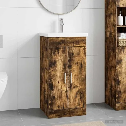 Kupaonski Lavabo - Umivaonik s sudoperom Dimljeni hrast - Dimljeni hrast 42 x 40 x 84,5 cm Cijena