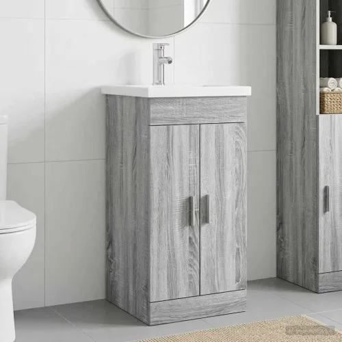 Kupaonski Lavabo - Umivaonik s sudoperom Siva Sonoma 42 x 40 x 84,5 cm - Siva Sonoma 42 x 40 x 84,5 cm Cijena