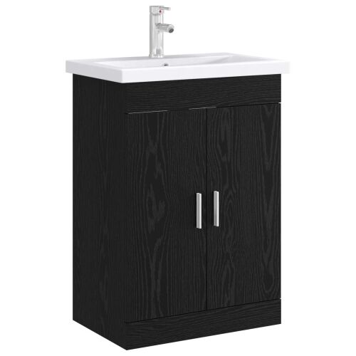 Kabinetski ormarić ispod Lavabo - Umivaonika Crni hrast - Crni hrast 56 x 37,5 x 81 cm Cijena