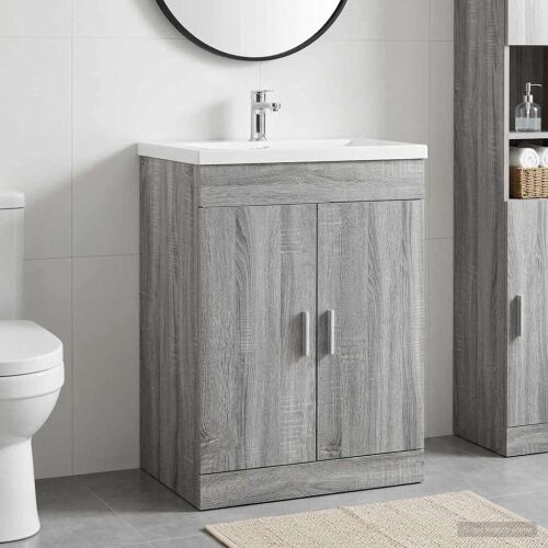 Kabinetski ormarić ispod Lavabo - Umivaonika Siva Sonoma - Siva Sonoma 56 x 37,5 x 81 cm Cijena