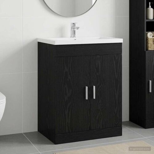 Kabinetski ormarić ispod Lavabo - Umivaonika Crni hrast - Crni hrast 78,5 x 37,5 x 81 cm Cijena
