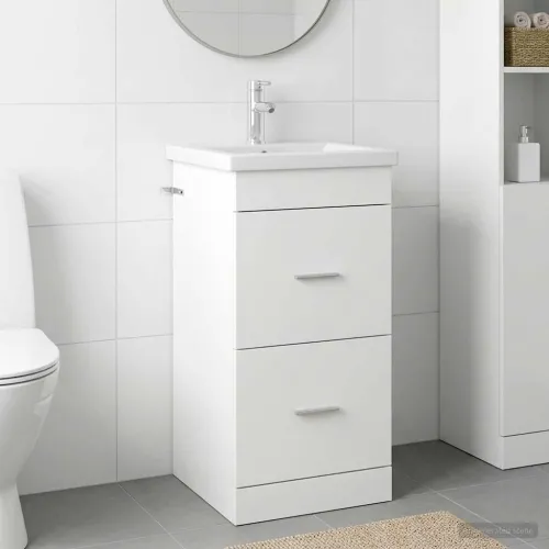 Kupaonski Lavabo - Umivaonik s sudoperom Bijela 42 x 40 x 84,5 cm - Bijela 42 x 40 x 84,5 cm Cijena