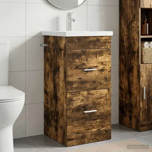 Kupaonski Lavabo - Umivaonik s sudoperom Dimljeni hrast - Dimljeni hrast 42 x 40 x 84,5 cm Cijena