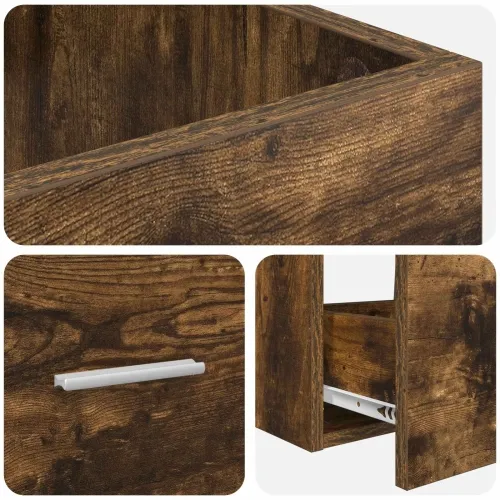 Kupaonski Lavabo - Umivaonik s sudoperom Dimljeni hrast - Dimljeni hrast 42 x 40 x 84,5 cm Cijena