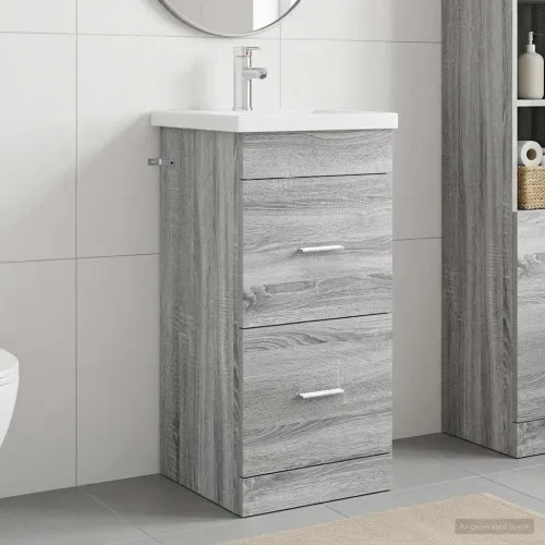 Kupaonski Lavabo - Umivaonik s sudoperom Siva Sonoma 42 x 40 x 84,5 cm - Siva Sonoma 42 x 40 x 84,5 cm Cijena