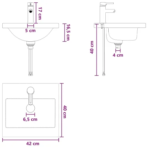 Kupaonski Lavabo - Umivaonik s sudoperom Hrast artisan 42 x 40 x 84,5 cm - Hrast artisan 42 x 40 x 84,5 cm Cijena
