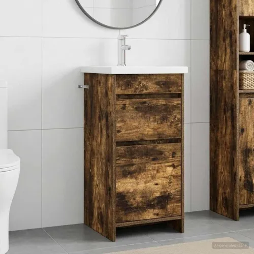 Kupaonski Lavabo - Umivaonik s sudoperom Dimljeni hrast - Dimljeni hrast 42 x 40 x 84,5 cm Cijena