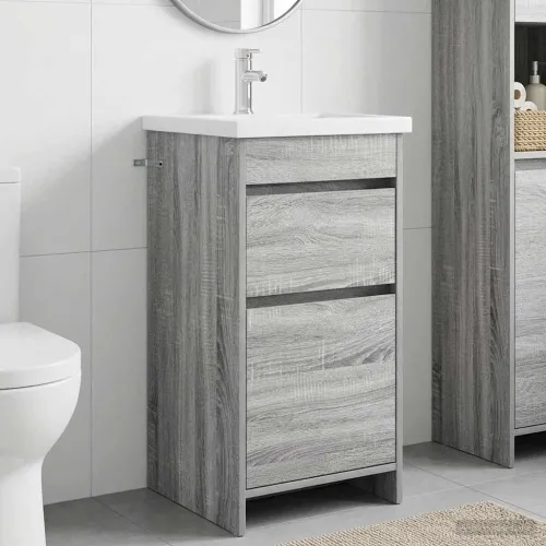 Kupaonski Lavabo - Umivaonik s sudoperom Siva Sonoma 42 x 40 x 84,5 cm - Siva Sonoma 42 x 40 x 84,5 cm Cijena