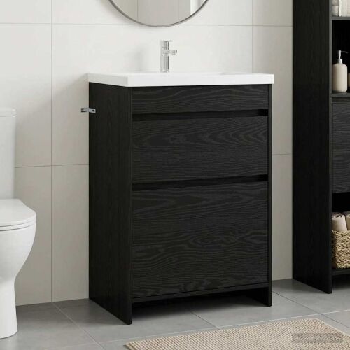 Kabinetski ormarić ispod Lavabo - Umivaonika Crni hrast - Crni hrast 56 x 37,5 x 81 cm Cijena