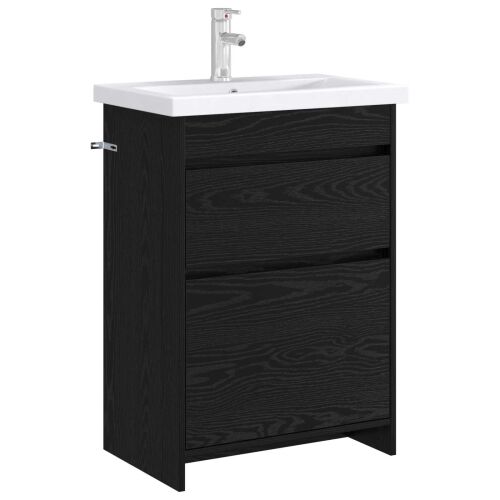 Kabinetski ormarić ispod Lavabo - Umivaonika Crni hrast - Crni hrast 56 x 37,5 x 81 cm Cijena