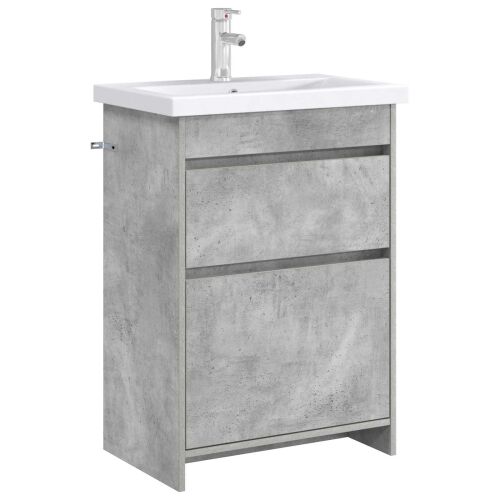 Kabinetski ormarić ispod Lavabo - Umivaonika Betonska siva - Betonska siva 56 x 37,5 x 81 cm Cijena