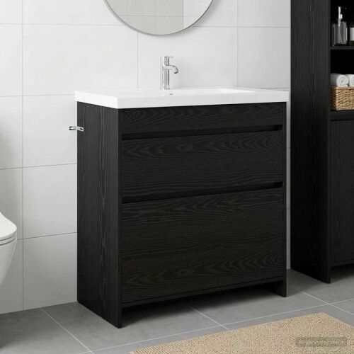 Kabinetski ormarić ispod Lavabo - Umivaonika Crni hrast - Crni hrast 78,5 x 37,5 x 81 cm Cijena