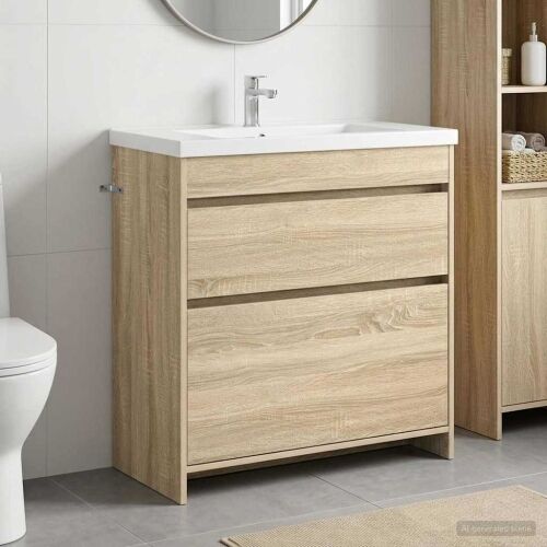 Kabinetski ormarić ispod Lavabo - Umivaonika Hrast sonoma - Hrast sonoma 78,5 x 37,5 x 81 cm Cijena